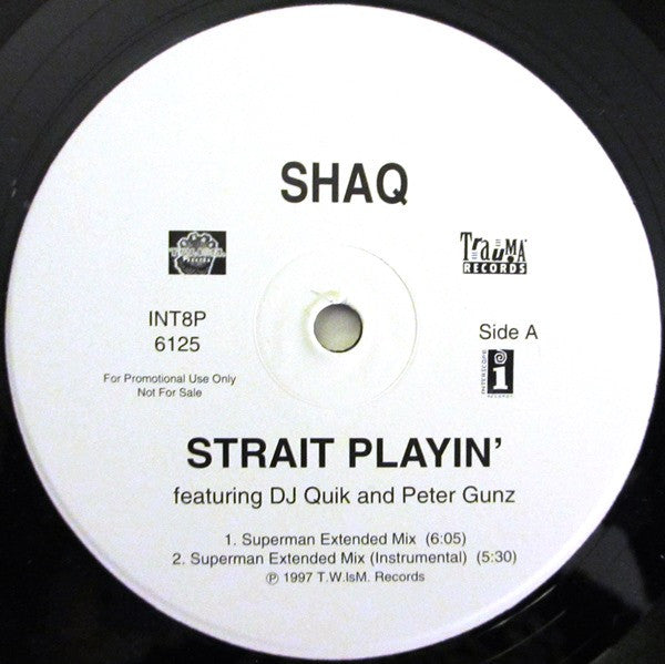 Shaquille O'Neal - Strait Playin' (12", 33 ⅓ RPM, Promo) (Very Good Plus (VG+))