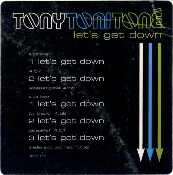 Tony! Toni! Toné! - Let's Get Down (12", Promo) (Very Good Plus (VG+))