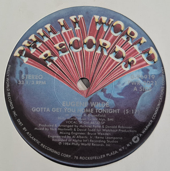 Eugene Wilde - Gotta Get You Home Tonight (12", 33 ⅓ RPM, Single, Stereo) (Very Good Plus (VG+))