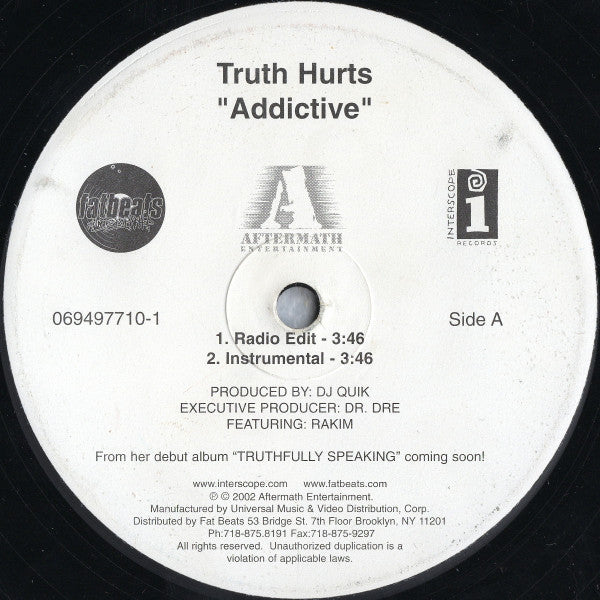 Truth Hurts - Addictive (12", 33 ⅓ RPM) (Very Good Plus (VG+))
