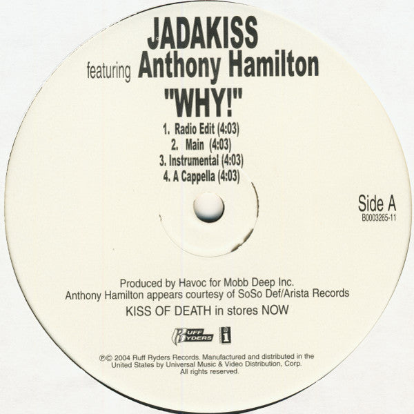 Jadakiss - Why! (12", 33 ⅓ RPM) (Very Good Plus (VG+))