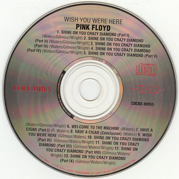 Pink Floyd - Wish You Were Here (CD, Album, RE) (Very Good (VG))