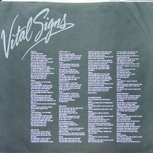 Survivor - Vital Signs (LP, Album, Stereo) (Very Good Plus (VG+))