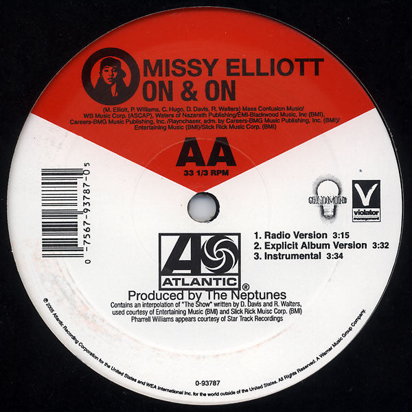 Missy Elliott - Lose Control / On & On (12", 33 ⅓ RPM, Single) (Very Good Plus (VG+))
