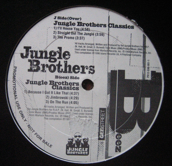 Jungle Brothers - Jungle Brothers Classics (12", 33 ⅓ RPM, Comp, Promo) (Very Good Plus (VG+))