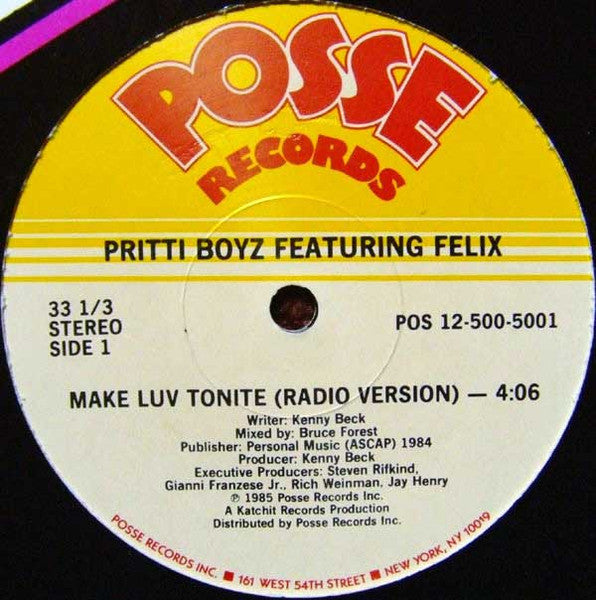 Pritti Boyz, Felix - Make Luv Tonite (12", 33 ⅓ RPM) (Very Good Plus (VG+))