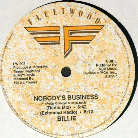 Billie - Nobody's Business (12", 33 ⅓ RPM) (Very Good Plus (VG+))