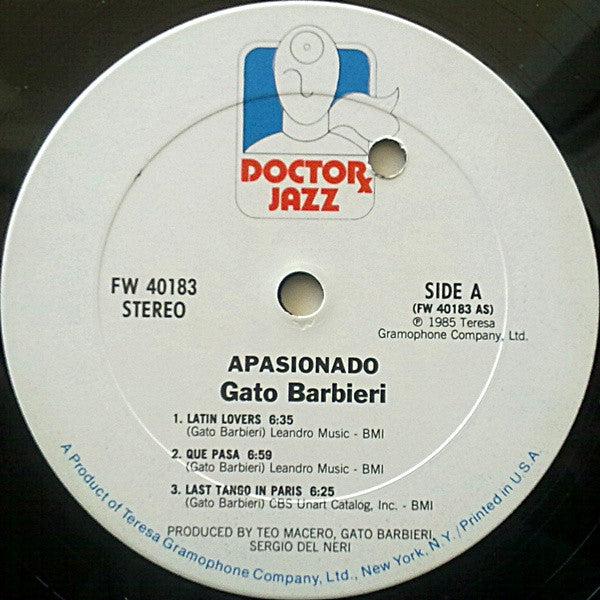 Gato Barbieri - Apasionado (LP, Album) (Very Good Plus (VG+))