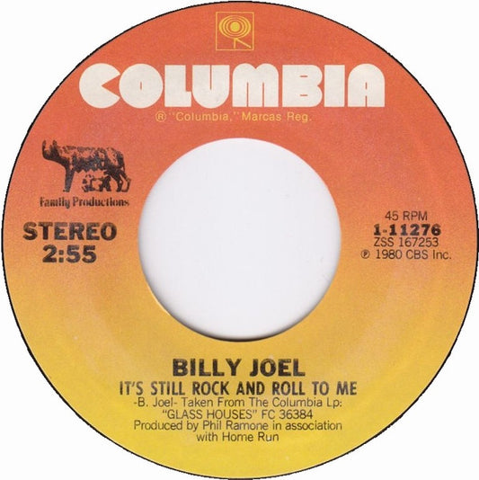 Billy Joel - It's Still Rock And Roll To Me (7", 45 RPM, Single, Styrene) (Very Good (VG))
