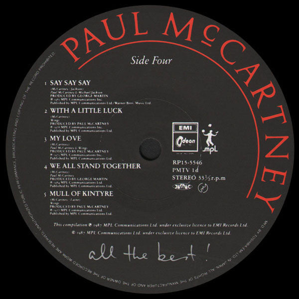 Paul McCartney - All The Best ! (2xLP, Comp) (Very Good Plus (VG+))