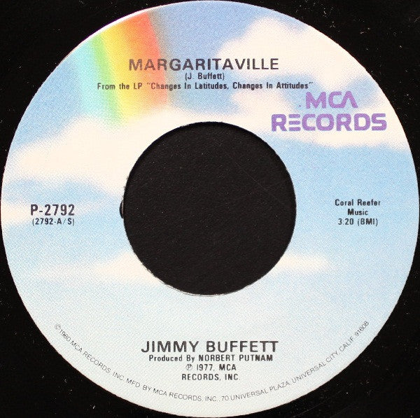 Jimmy Buffett - Margaritaville (7", 45 RPM, Single) (Very Good (VG))
