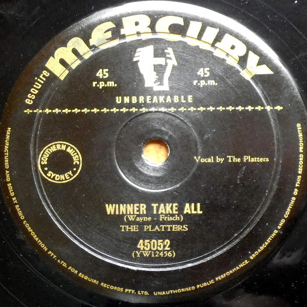 The Platters - The Magic Touch / Winner Take All (7", Single, 45 RPM) (Good Plus (G+))