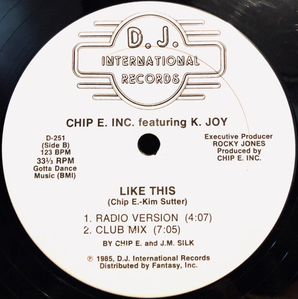 Chip E., K. Joy - Like This (12", 33 ⅓ RPM) (Very Good Plus (VG+))