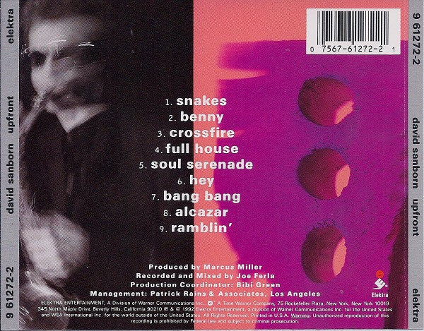 David Sanborn - Upfront (CD, Album) (Very Good (VG))