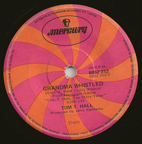 Tom T. Hall - (Old Dogs-Children And) Watermelon Wine (7", 45 RPM, Single) (Very Good (VG))