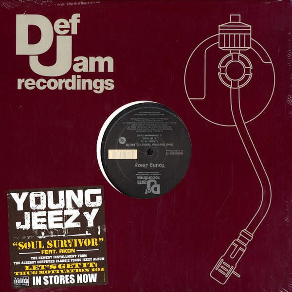 Young Jeezy - Soul Survivor (12", 33 ⅓ RPM, Single, Stereo) (Very Good (VG))