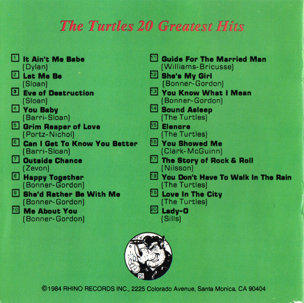 The Turtles - 20 Greatest Hits (CD, Comp, RE) (Very Good (VG))