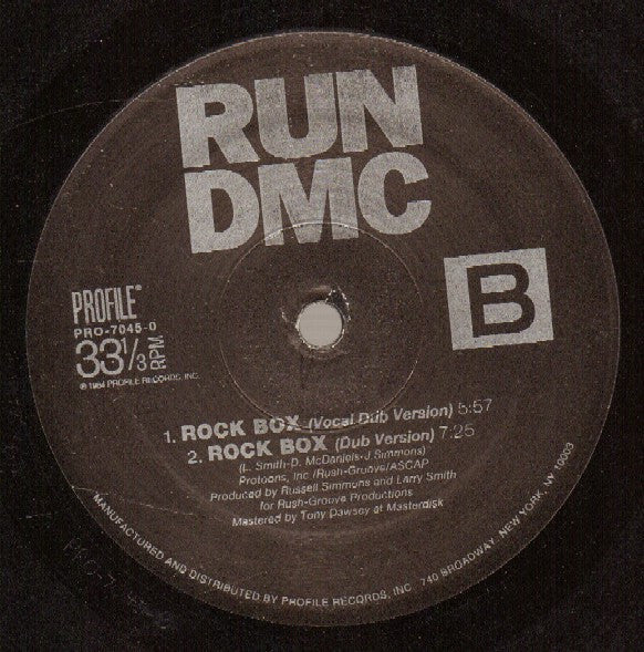 Run-DMC - Rock Box (12", 33 ⅓ RPM, Single, RE) (Good Plus (G+))