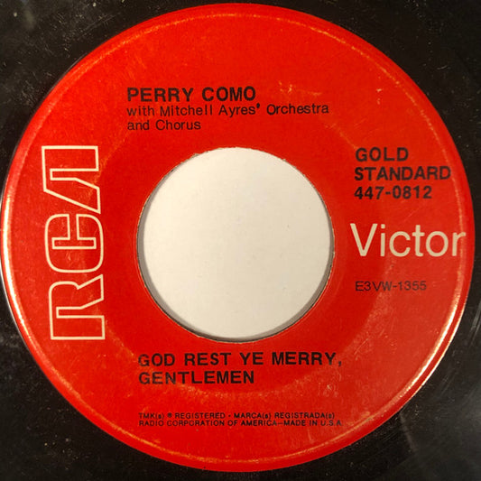 Perry Como - (There's No Place Like) Home For The Holidays / God Rest Ye Merry Gentlemen (7", 45 RPM, Single, RE, RP) (Very Good (VG))