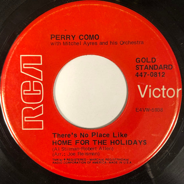 Perry Como - (There's No Place Like) Home For The Holidays / God Rest Ye Merry Gentlemen (7", 45 RPM, Single, RE, RP) (Very Good (VG))