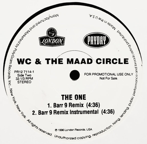 WC And The Maad Circle - The One (12", Promo) (Very Good Plus (VG+))