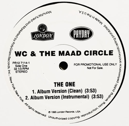 WC And The Maad Circle - The One (12", Promo) (Very Good Plus (VG+))