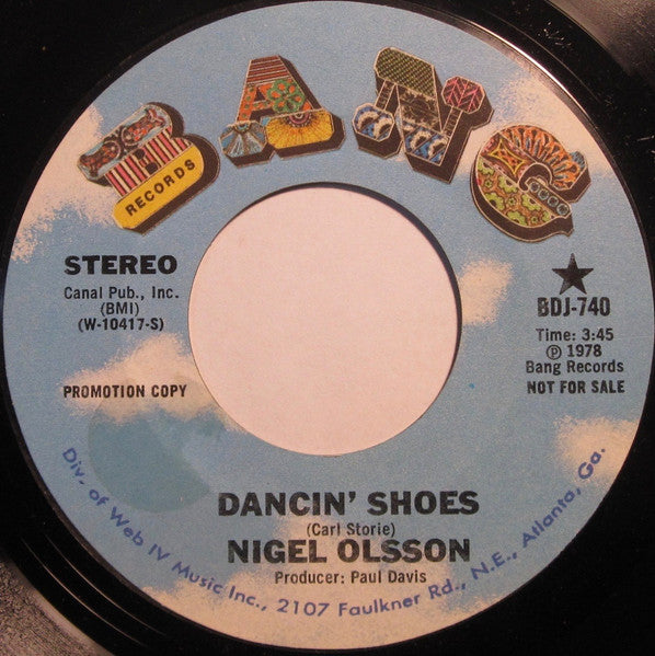 Nigel Olsson - Dancin' Shoes (7", 45 RPM, Promo, Styrene, Stereo, Mono) (Very Good (VG))