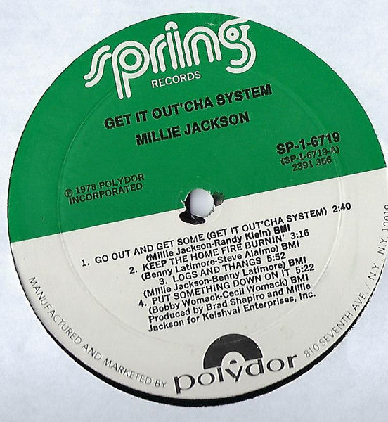 Millie Jackson - Get It Out'cha System (LP, Album, Partially Mixed, Stereo) (Very Good (VG))