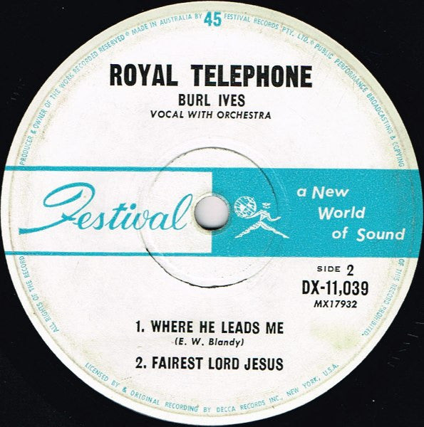 Burl Ives - Royal Telephone (7", EP) (Very Good (VG))