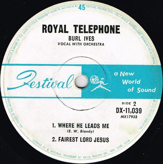Burl Ives - Royal Telephone (7", EP) (Very Good (VG))