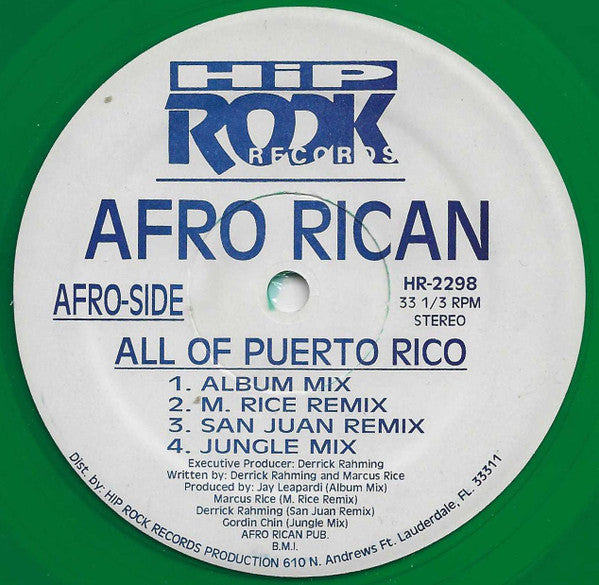 Afro-Rican - All Of Puerto Rico (12", 33 ⅓ RPM) (Very Good Plus (VG+))