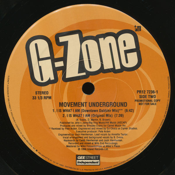 Movement Underground - I Is What I Am (2x12", Promo) (Very Good Plus (VG+))