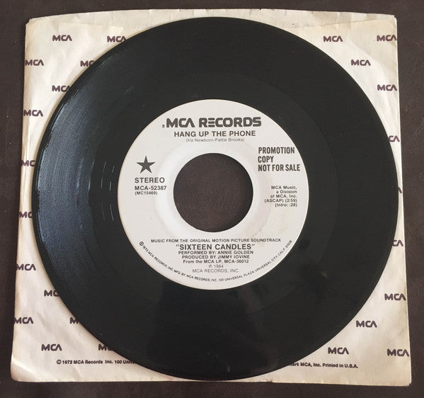 Annie Golden - Hang Up The Phone (7", 45 RPM, Promo, Stereo) (Very Good (VG))