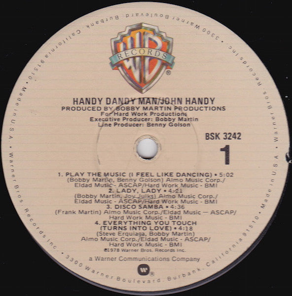 John Handy - Handy Dandy Man (LP, Album) (Very Good (VG))