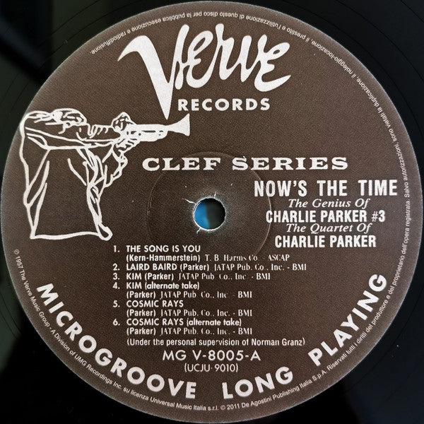The Charlie Parker Quartet - Now's The Time (LP, Album, RE, Mono) (Very Good Plus (VG+))