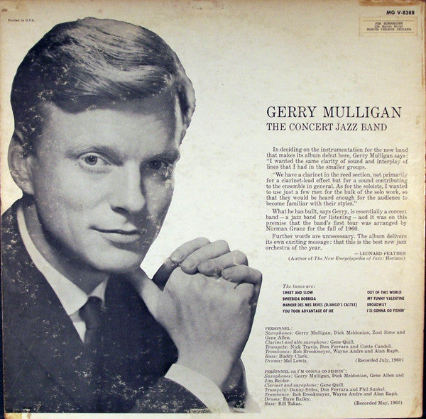Gerry Mulligan - The Concert Jazz Band (LP, Album, Mono) (Very Good (VG))