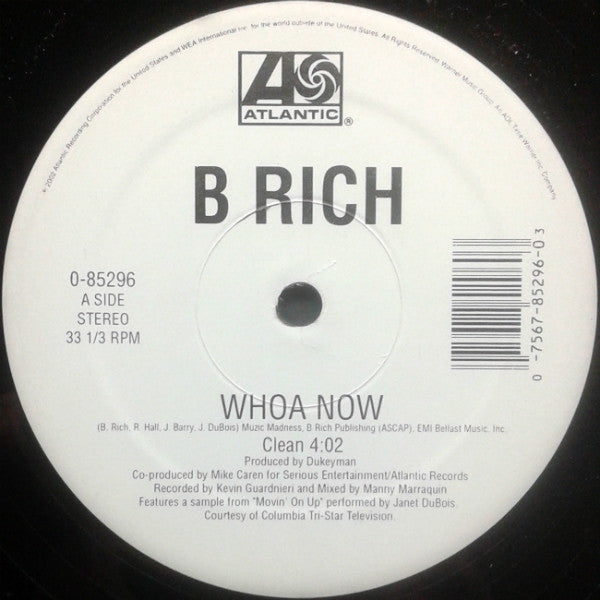 B Rich - Whoa Now (12") (Very Good (VG))