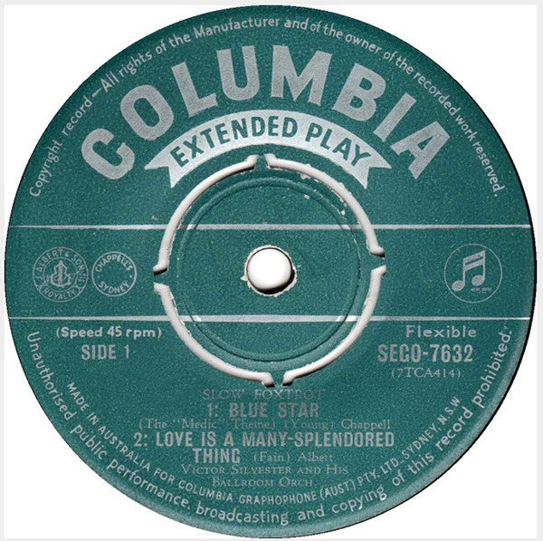 Victor Silvester And His Ballroom Orchestra - Dance Encores (7", 45 RPM, EP) (Very Good (VG))