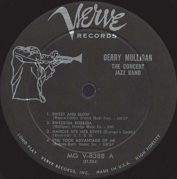 Gerry Mulligan - The Concert Jazz Band (LP, Album, Mono) (Very Good (VG))