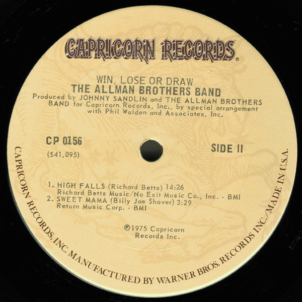 The Allman Brothers Band - Win, Lose Or Draw (LP, Album, Stereo) (Very Good Plus (VG+))