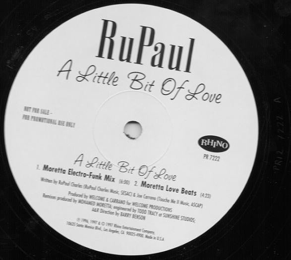 RuPaul - A Little Bit Of Love (12", 33 ⅓ RPM, Promo) (Very Good Plus (VG+))