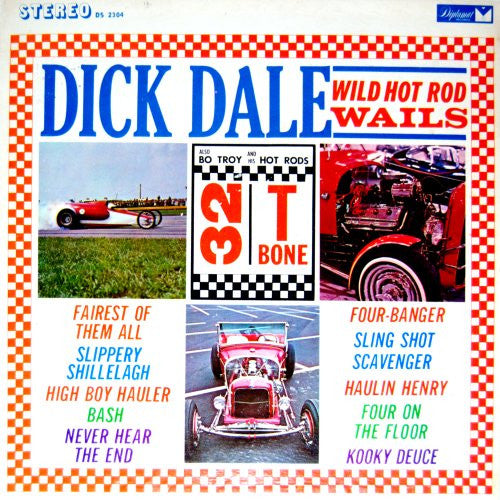 Dick Dale, Bo Troy And His Hot Rods - Wild Hot Rod Wails (LP, Album, Stereo) (Good Plus (G+))