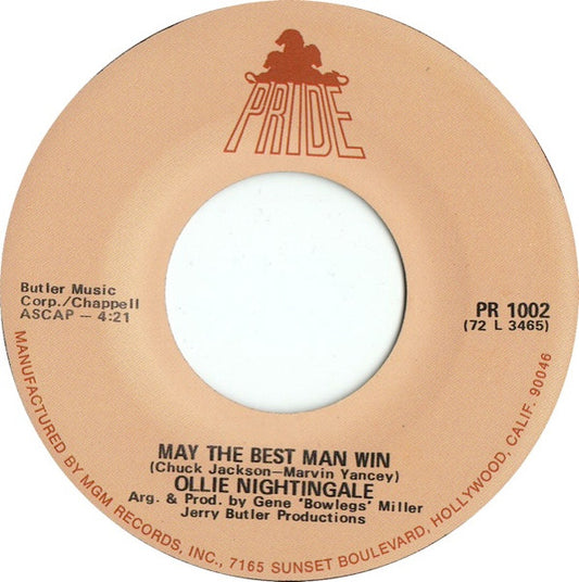 Ollie Nightingale - How Far Am I From New York City / May The Best Man Win (7", Single, 45 RPM) (Very Good (VG))