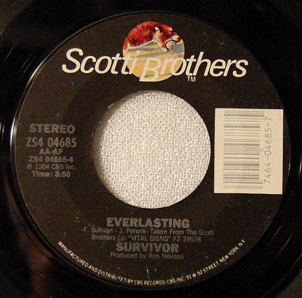 Survivor - High On You / Everlasting (7", 45 RPM, Single) (Very Good (VG))