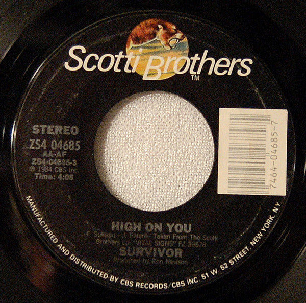 Survivor - High On You / Everlasting (7", 45 RPM, Single) (Very Good (VG))