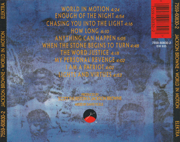 Jackson Browne - World In Motion (CD, Album) (Very Good (VG))
