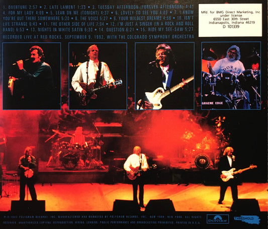The Moody Blues - A Night At Red Rocks With The Colorado Symphony Orchestra (CD, Album, Club) (Very Good (VG))