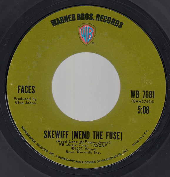 Faces - Cindy Incidentally (7", 45 RPM, Styrene) (Very Good (VG))