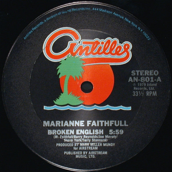 Marianne Faithfull - Broken English (12", Single, 33 ⅓ RPM) (Very Good Plus (VG+))