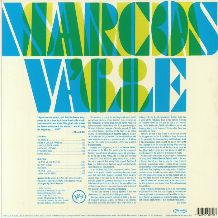 Marcos Valle - Samba '68 (LP, Album, RE, 180) (Mint (M))